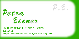 petra biener business card